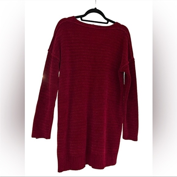 Style&co Red V-Neck Lace Up Sweater, L - Picture 4 of 10